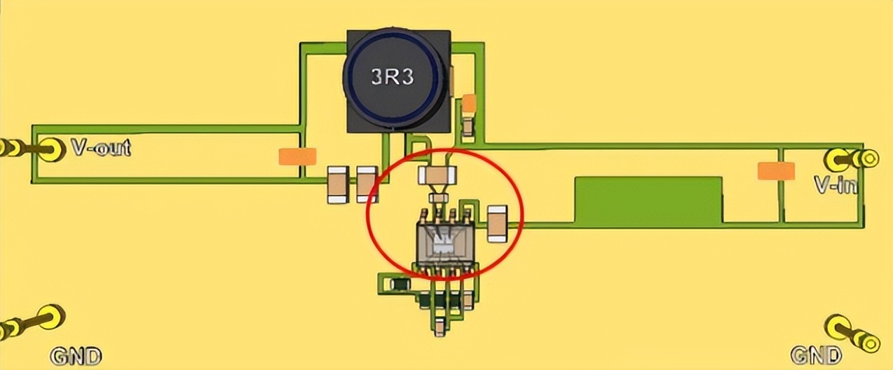 优化后的CIN放置方法PCB布局图