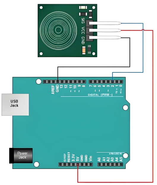 触摸传感器与微控制器（如Arduino）的接口方式